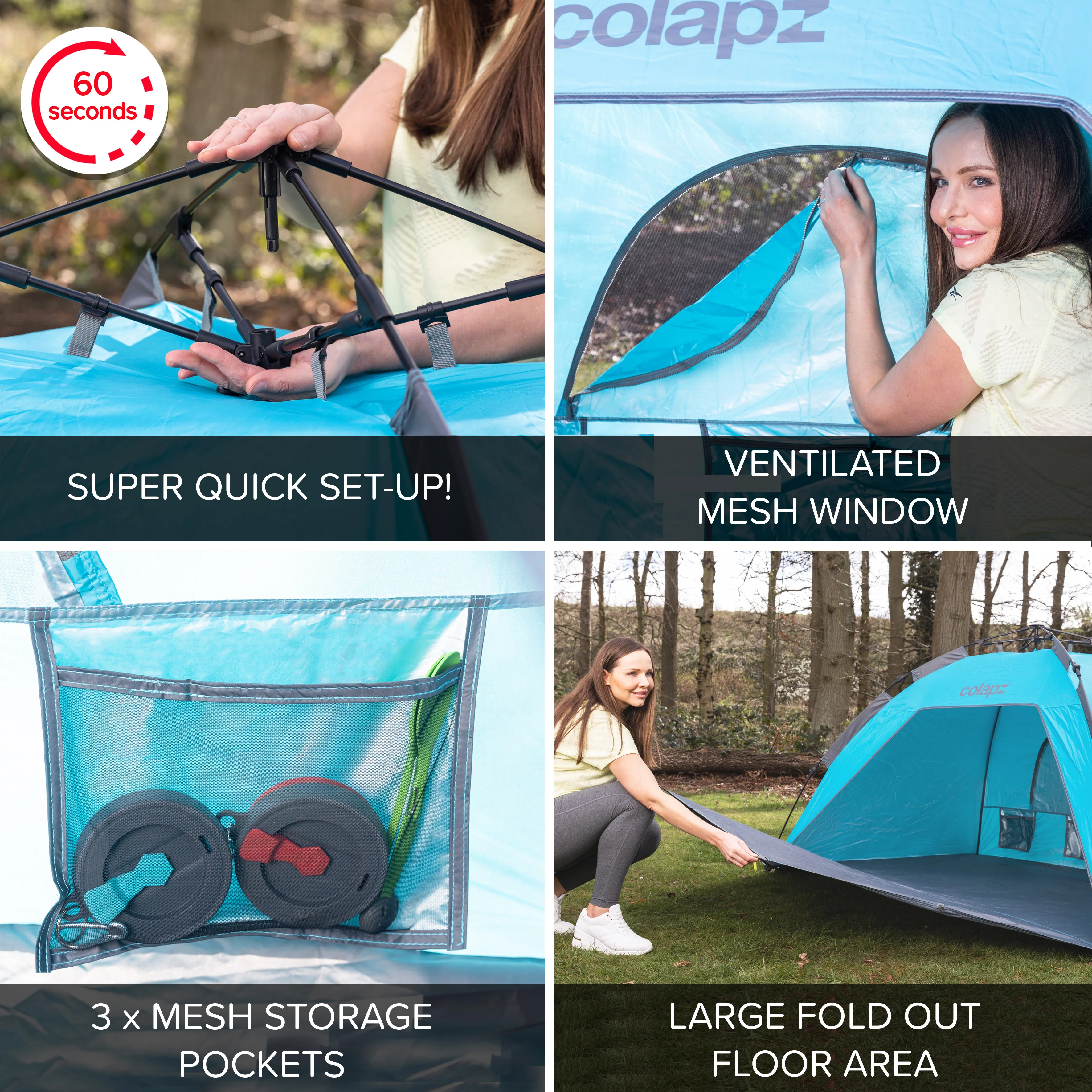 Pop-up Beach Tent With SPF50+ Protection - Image 4