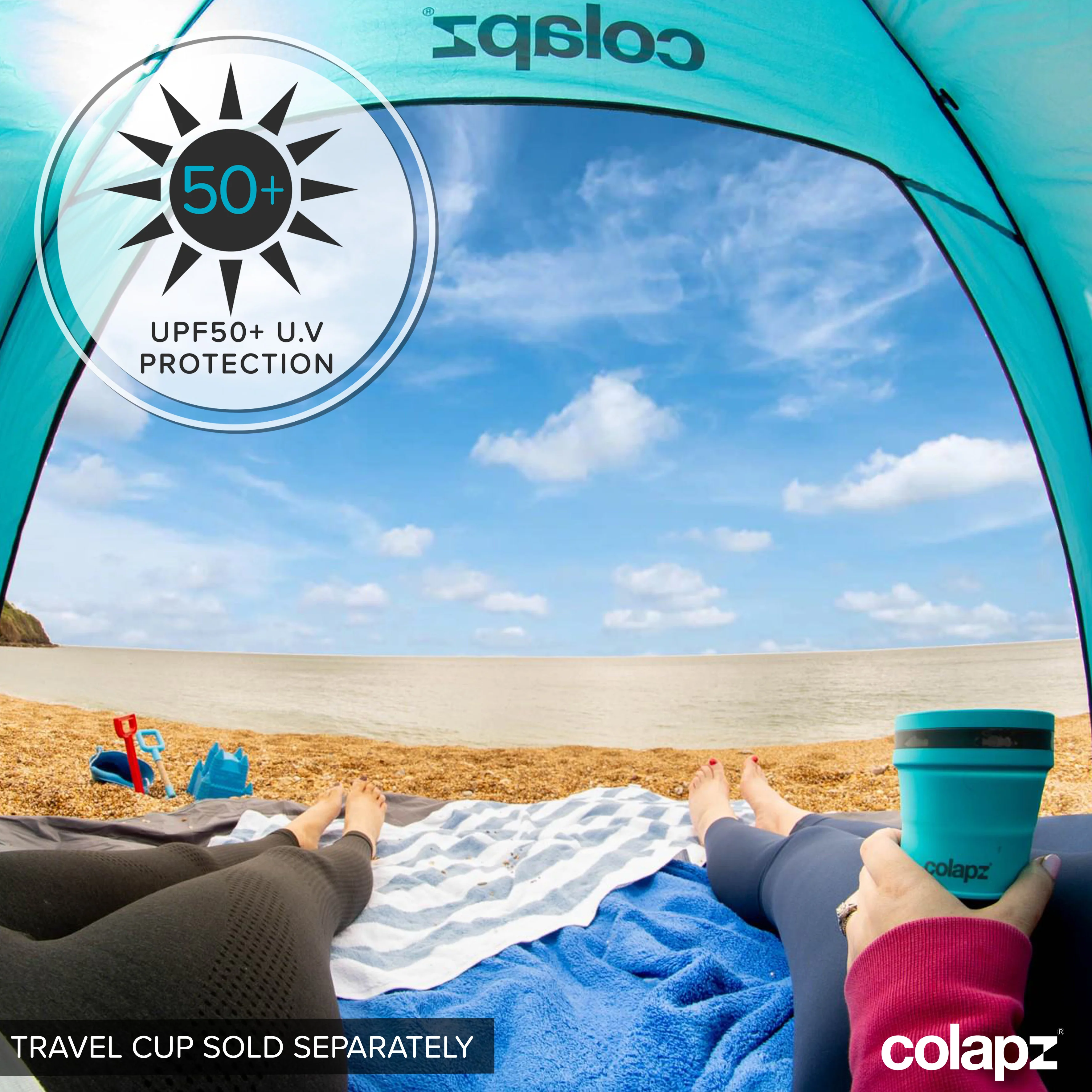 Pop-up Beach Tent With SPF50+ Protection - Image 5