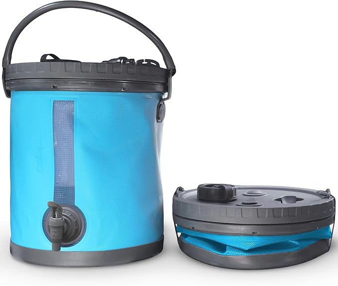 20L Collapsible 2-in-1 Water Carrier & Bucket with Lockable Lid - Image 8