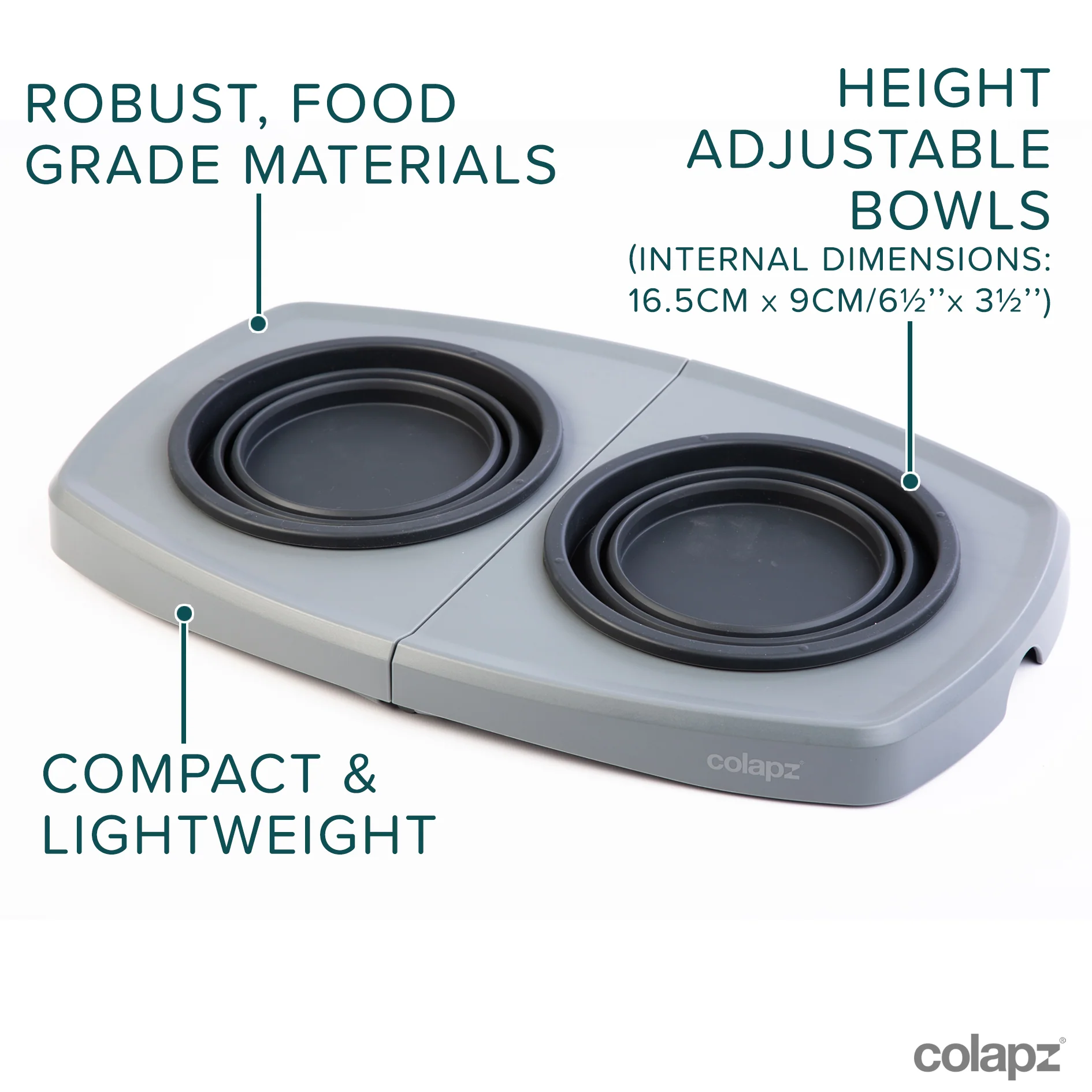 Collapsible Twin Dog Bowls on Stand - Image 5