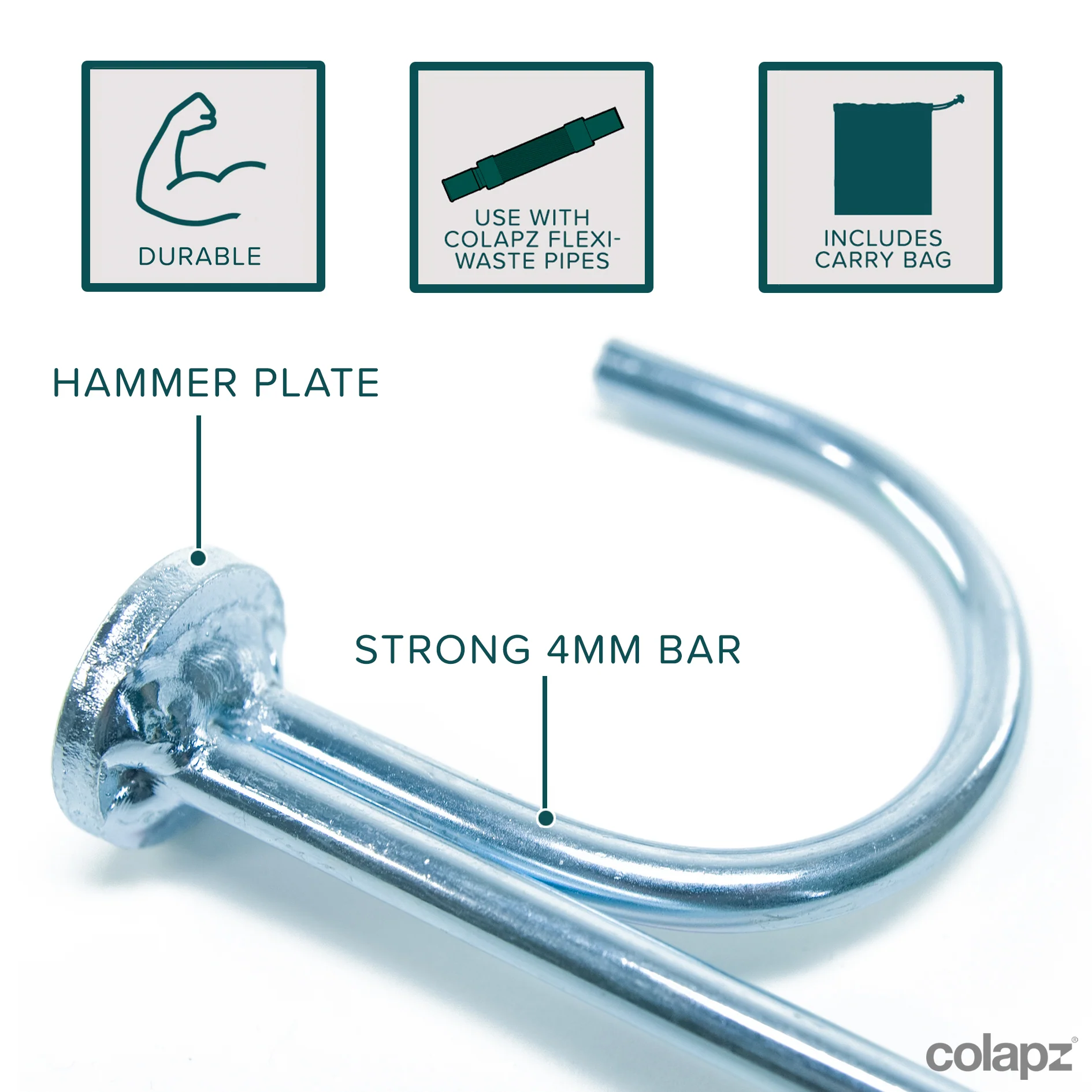 Flexi Waste Pipe Rock Pegs (10 Pack) - Image 5