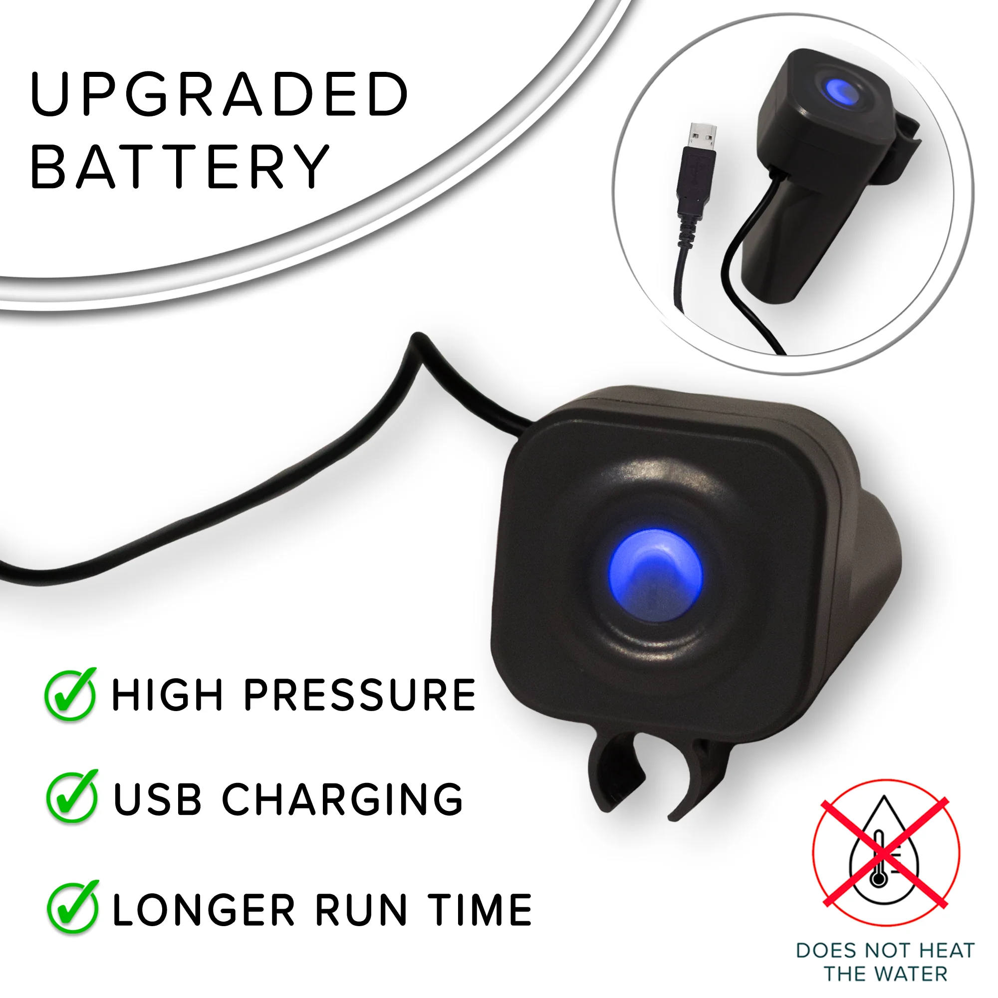 USB Rechargeable Travel & Camping Shower (3in1) - Image 4