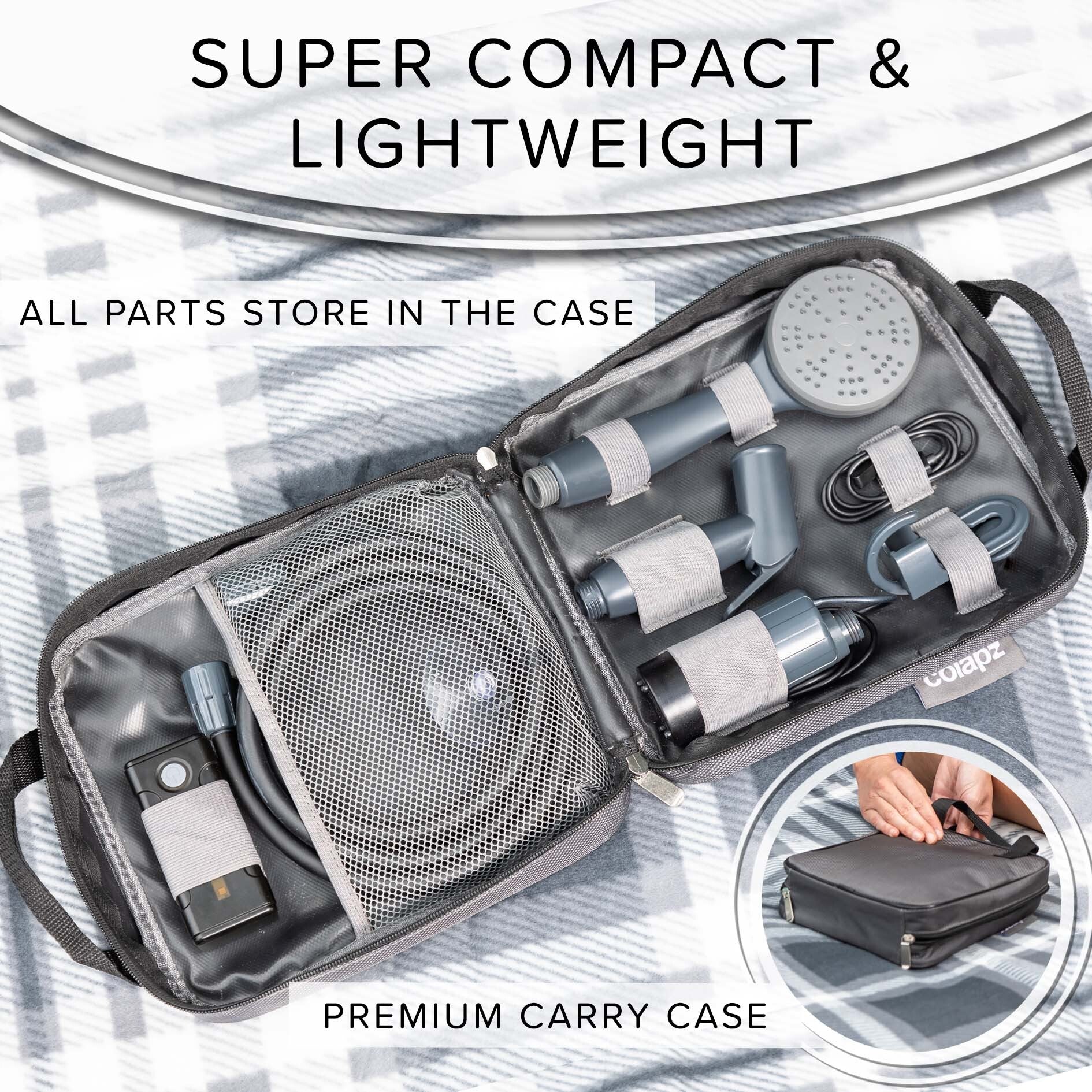 Premium USB Rechargeable Travel & Camping Shower (3in1) - Image 3